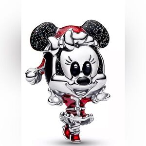 NWT Pandora Silver Disney Minnie Mouse Santa